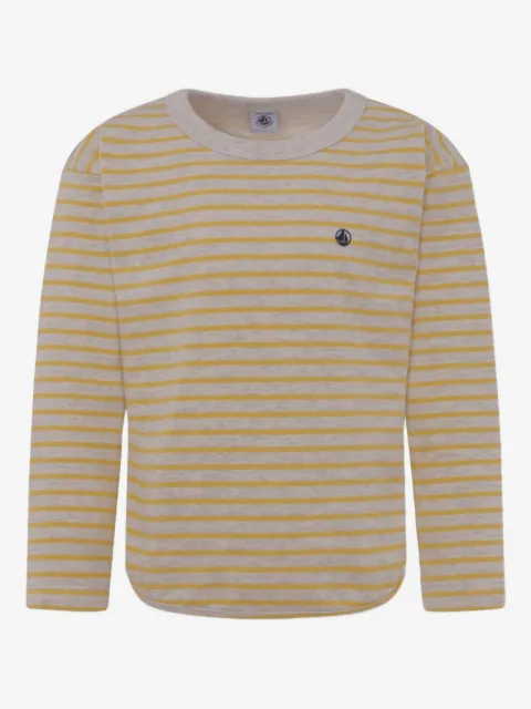 Petit Bateau playera manga larga con rayas estampadas