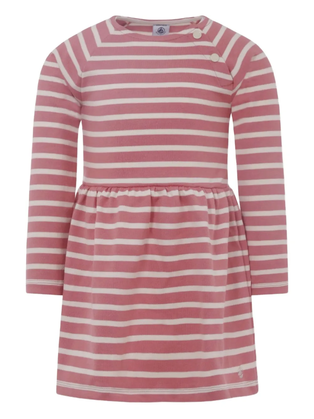 Petit Bateau striped long-sleeve dress Roze