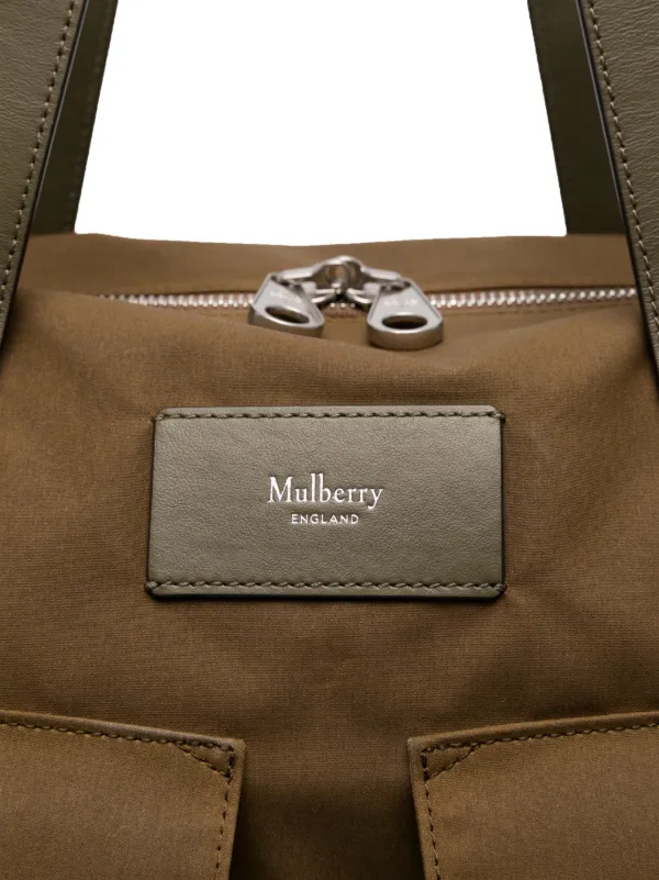 Mulberry Heritage Waxed Day Clipper ボストンバッグ | グリーン