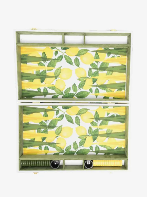 Les-Ottomans set de backgammon con limones estampados