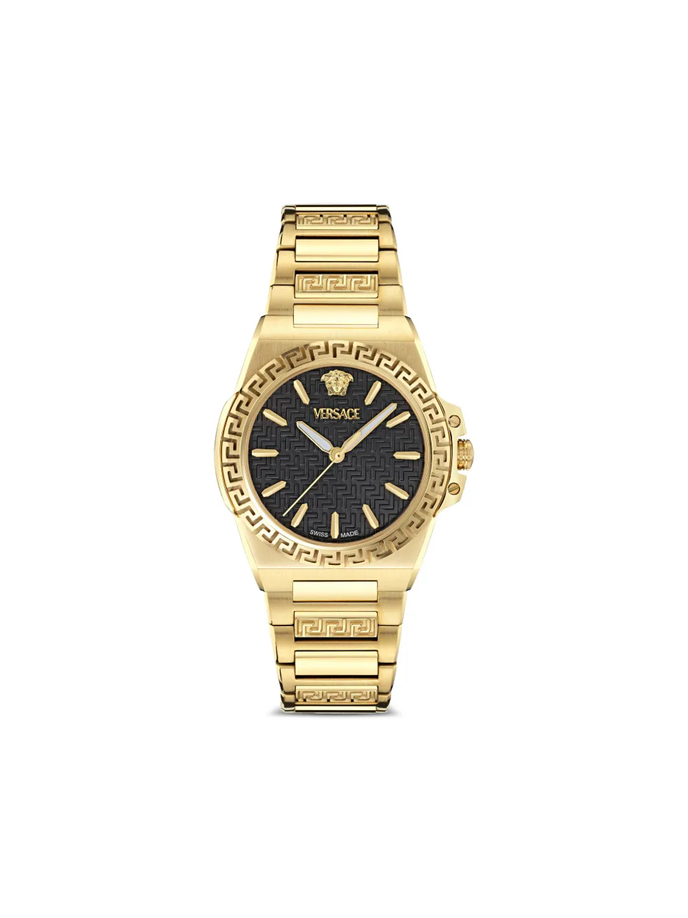 Versace グレカ リアクション 36mm 腕時計 - イエロー Versace グレカ リアクション 36mm 腕時計 - イエロー