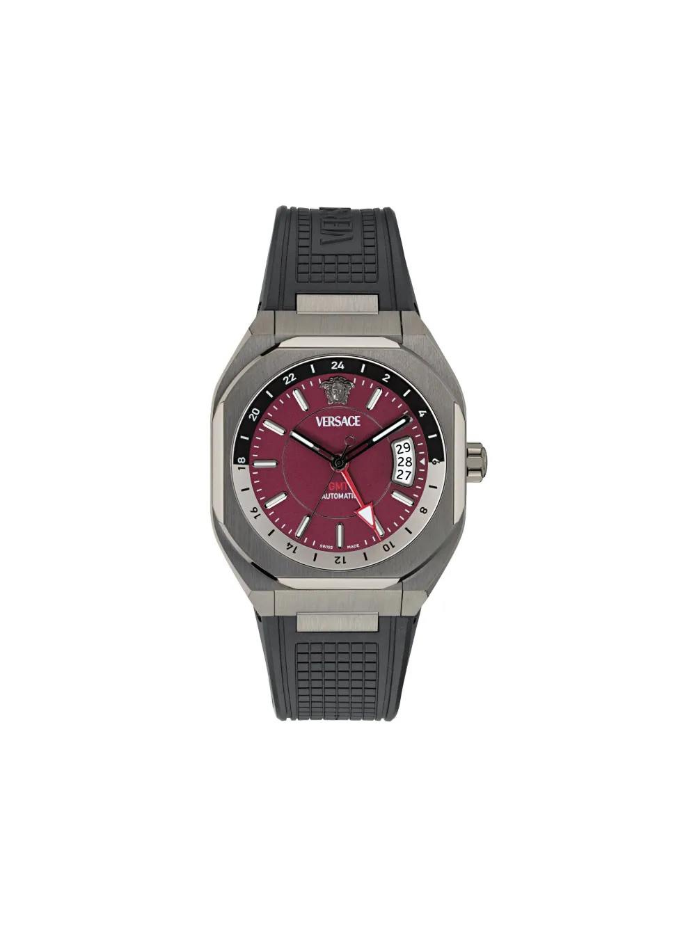 Versace Steel GMT Octagonal 48mm - Rosso