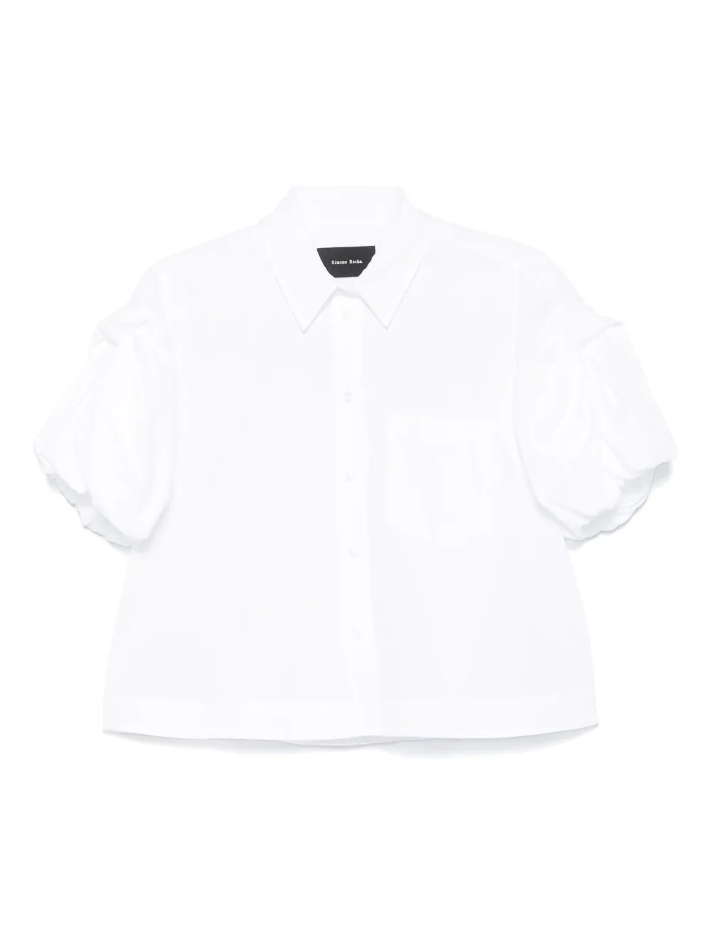 Simone Rocha cropped puff-sleeves shirt | White | Image 1