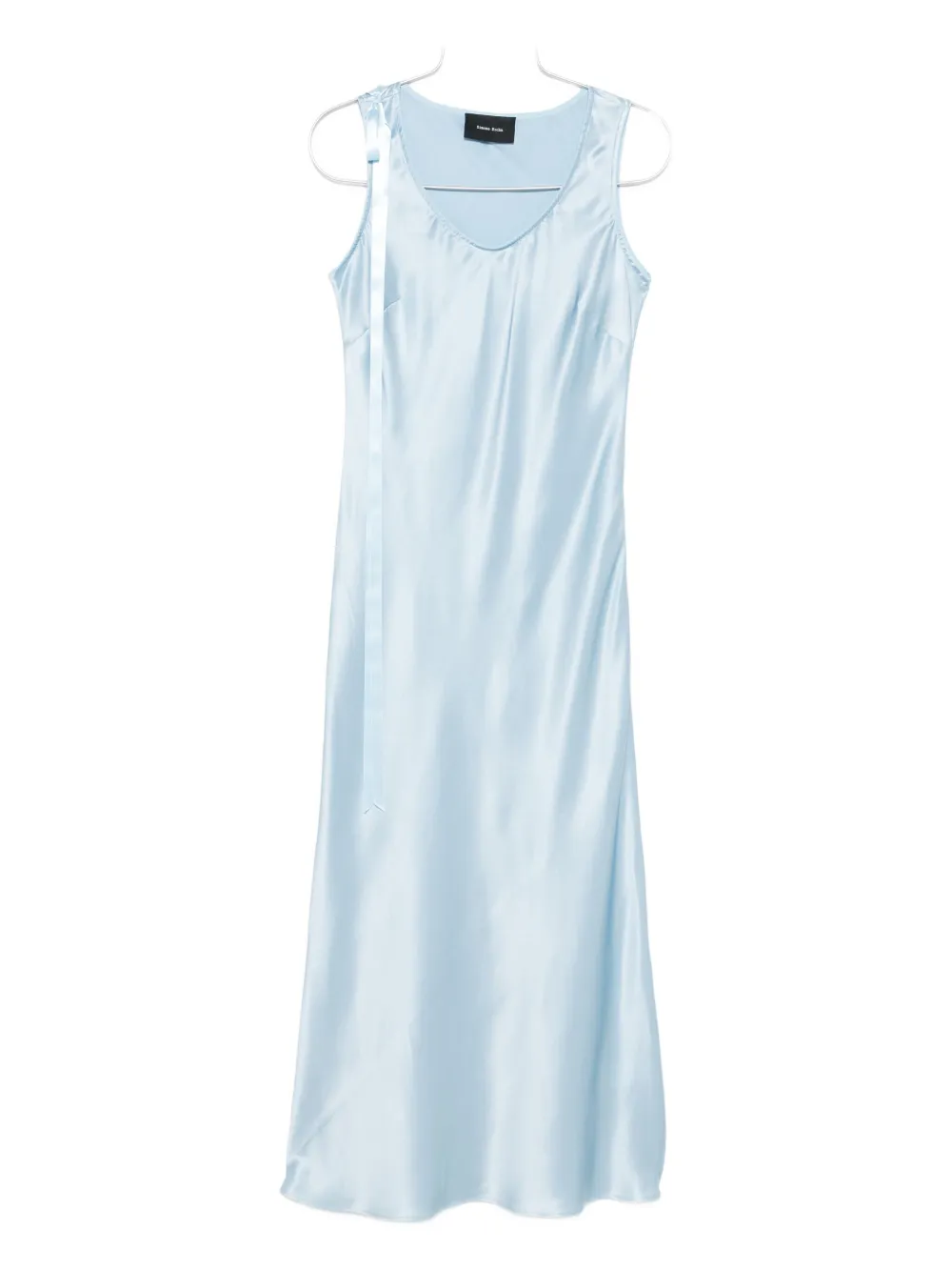 Simone Rocha bow-detail silk dress Blauw