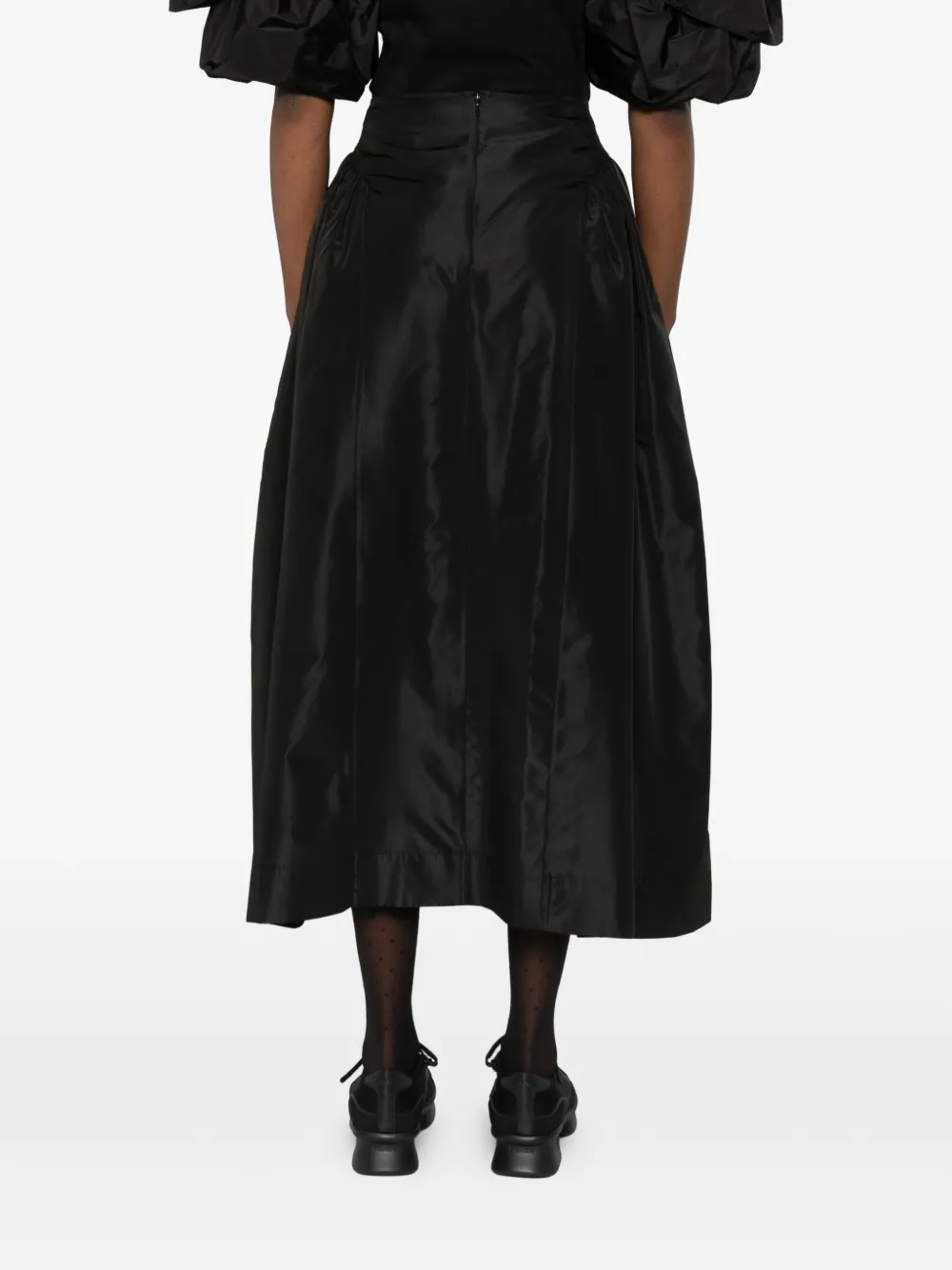 Simone Rocha Geplooide midi-rok Zwart