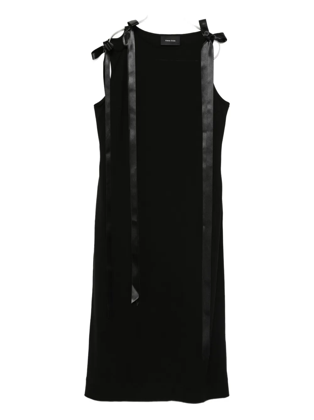 Simone Rocha bow strap-detail midi dress | Black | Image 1