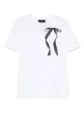 Simone Rocha ribbon bow-print T-shirt - White