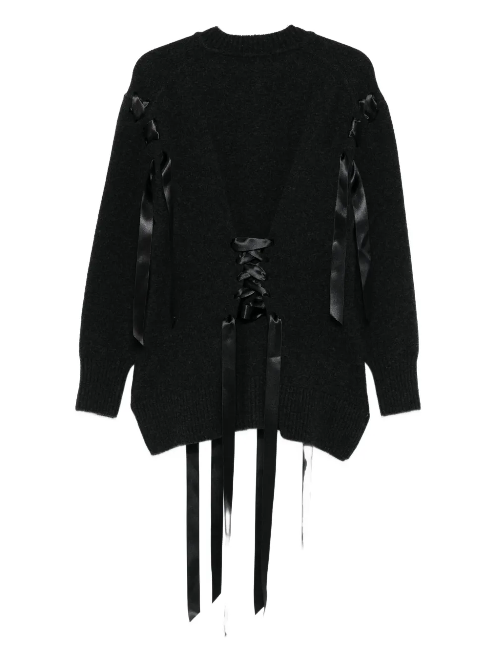 Simone Rocha Gebreid vest met lintdetail Grijs