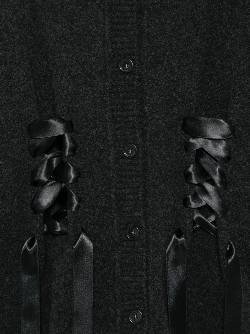 Simone Rocha Gebreid vest met lintdetail Grijs