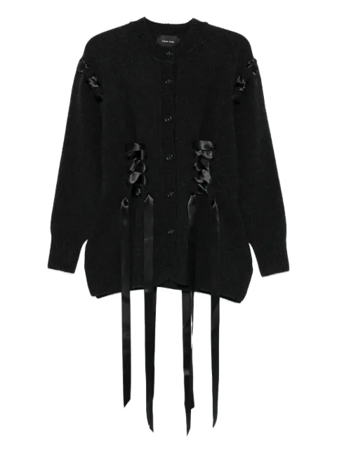 Simone Rocha ribbon-detail knitted cardigan