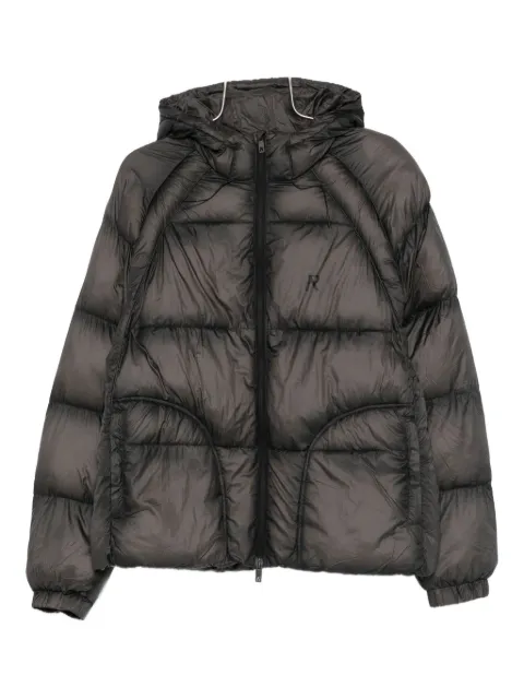 Represent translucent hooded puffer jacket