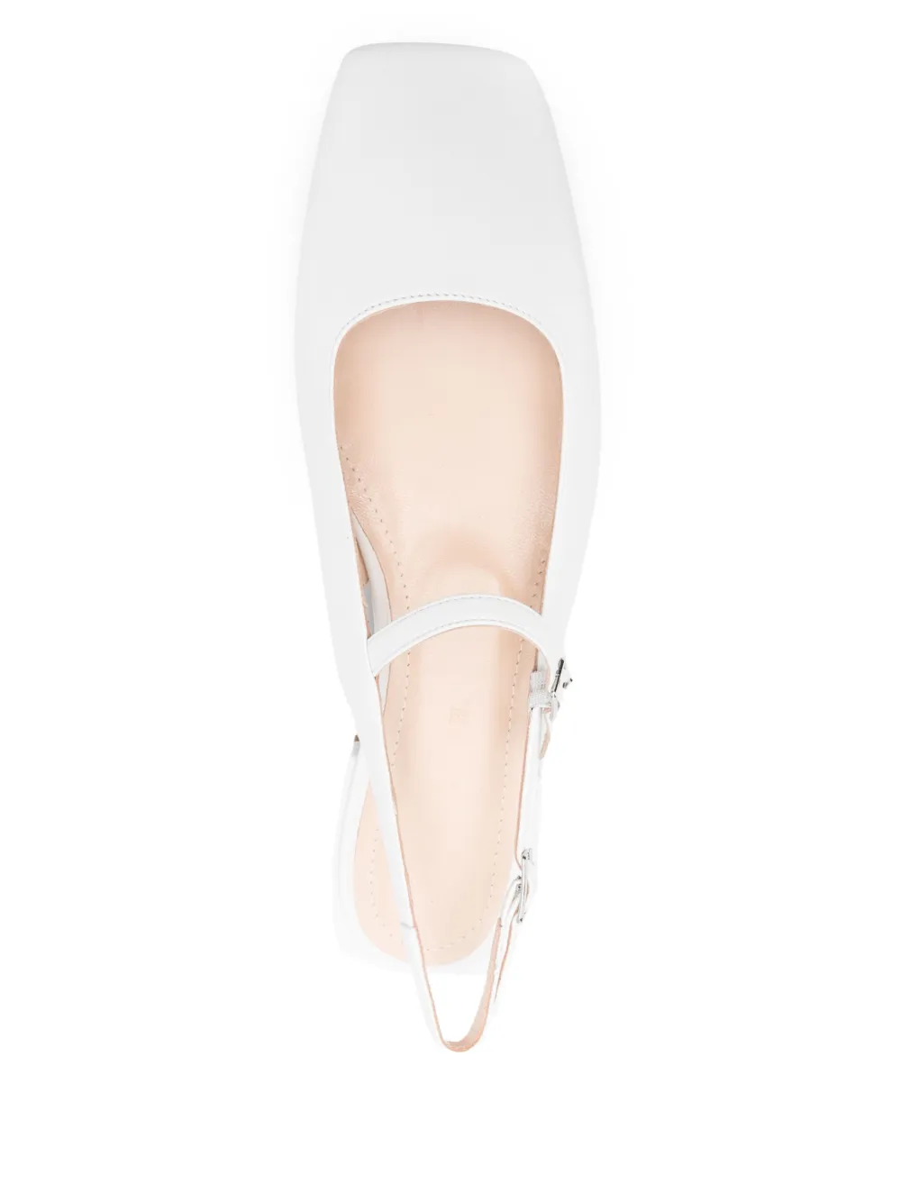 P.A.R.O.S.H. Platte leren slingback pumps Wit