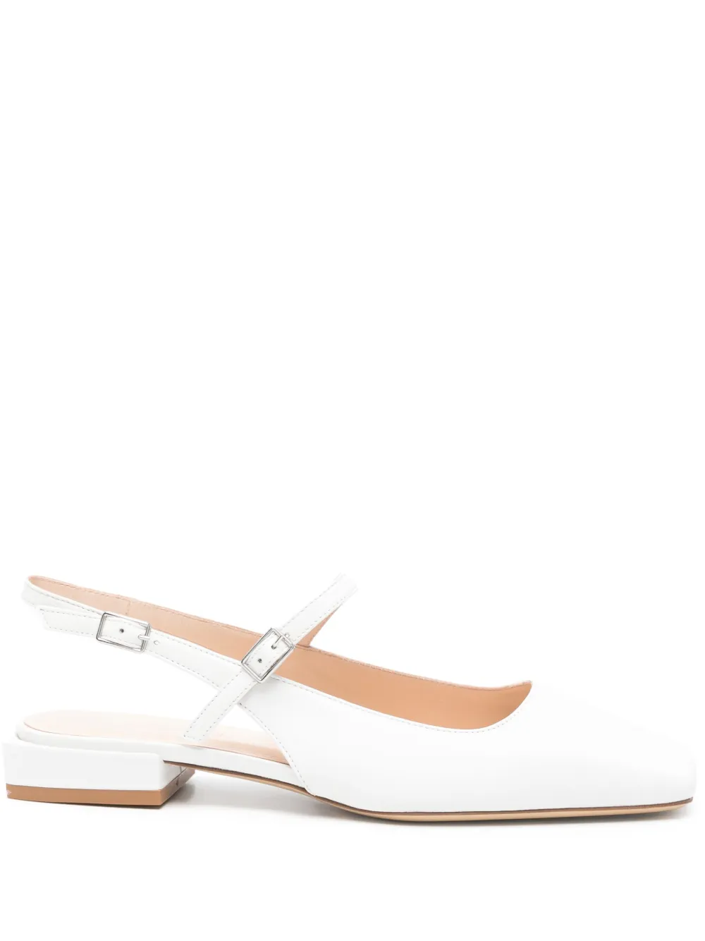 P.a.r.o.s.h Leather Flat Slingback Pumps