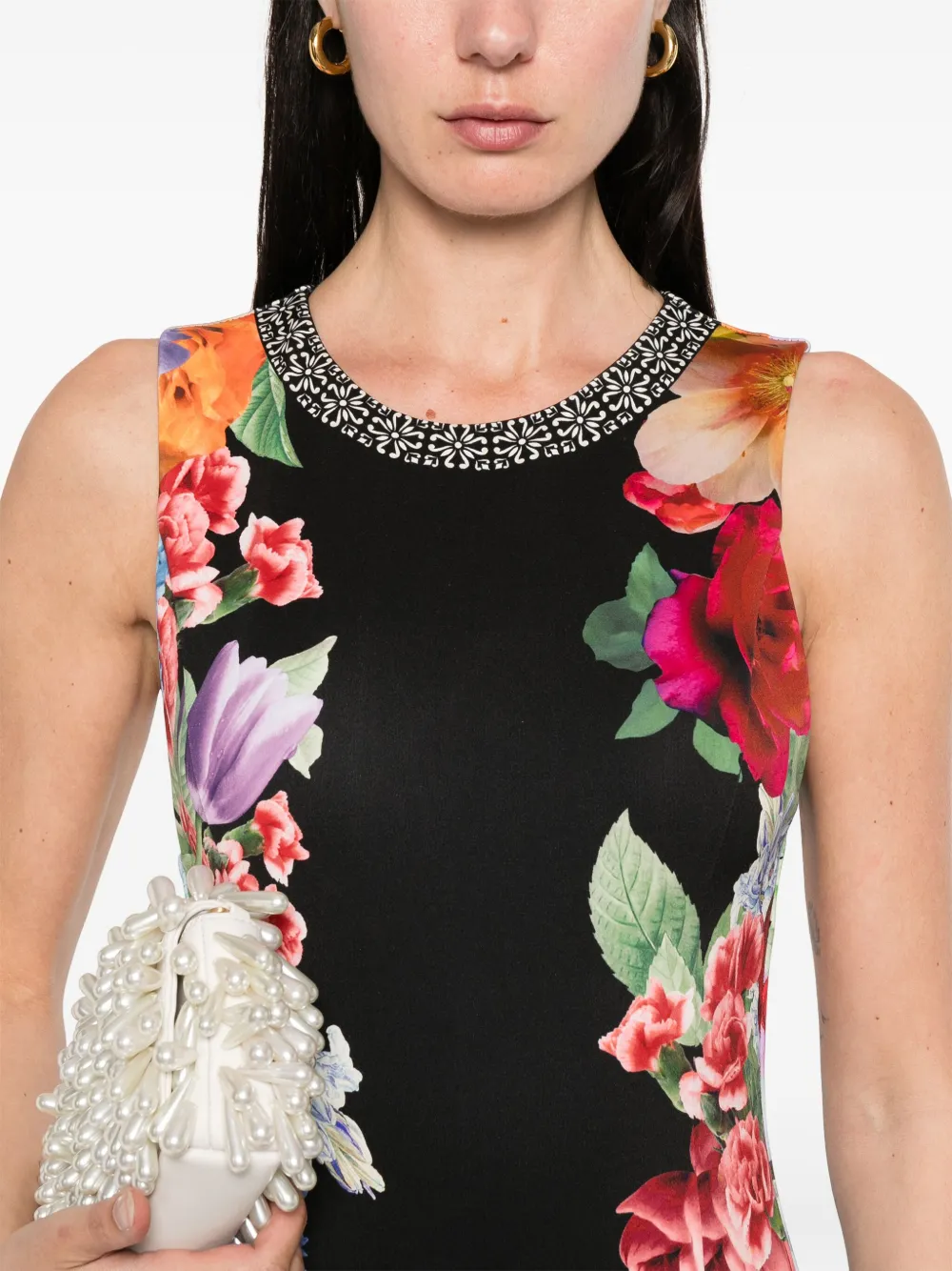 alice + olivia Adley midi-jurk Zwart