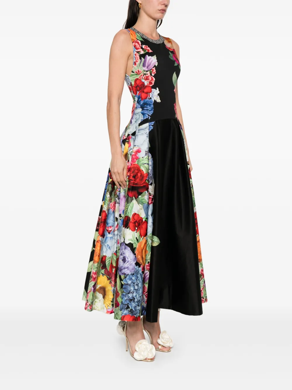 alice + olivia Adley midi-jurk Zwart