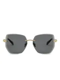 Bvlgari Serpenti Viper geometric-frame sunglasses - Black