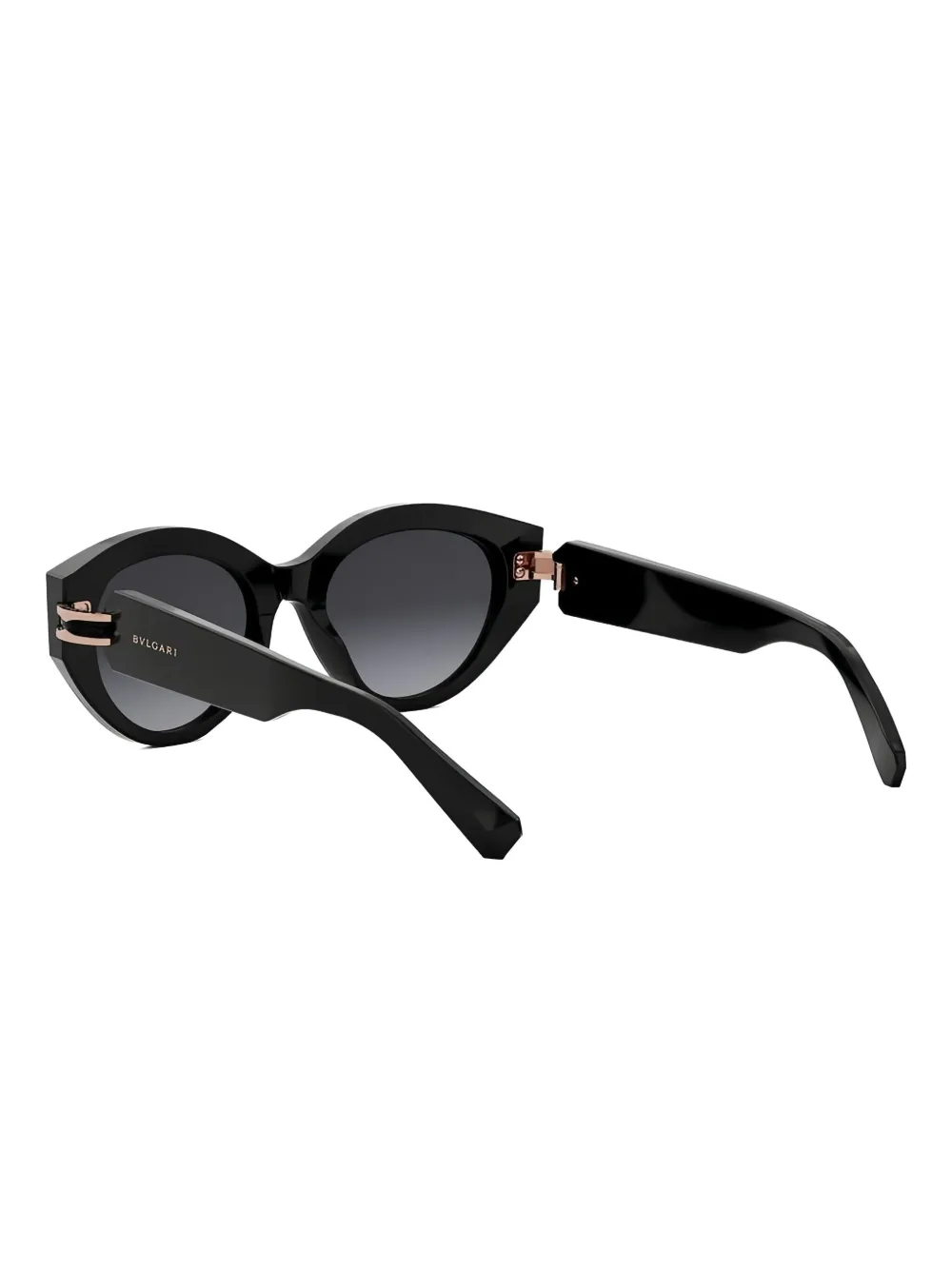 Bvlgari Zonnebril met ovalen montuur Zwart