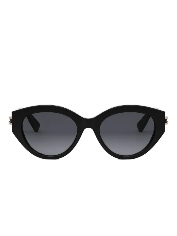 Bvlgari Oval Sunglasses in Black