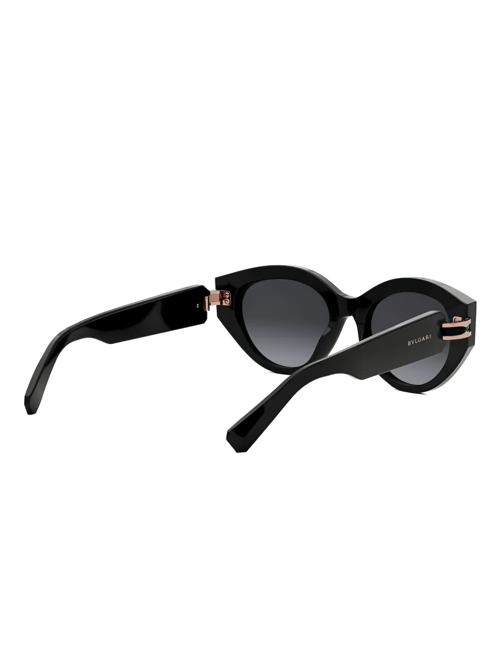 Bvlgari Zonnebril met ovalen montuur Zwart