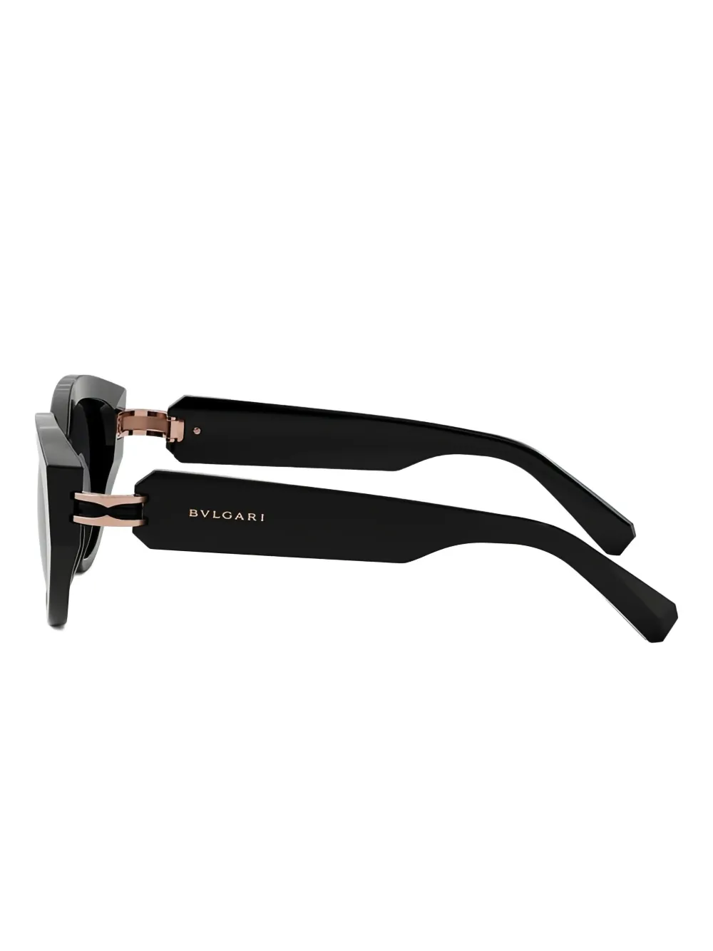 Bvlgari Zonnebril met ovalen montuur Zwart