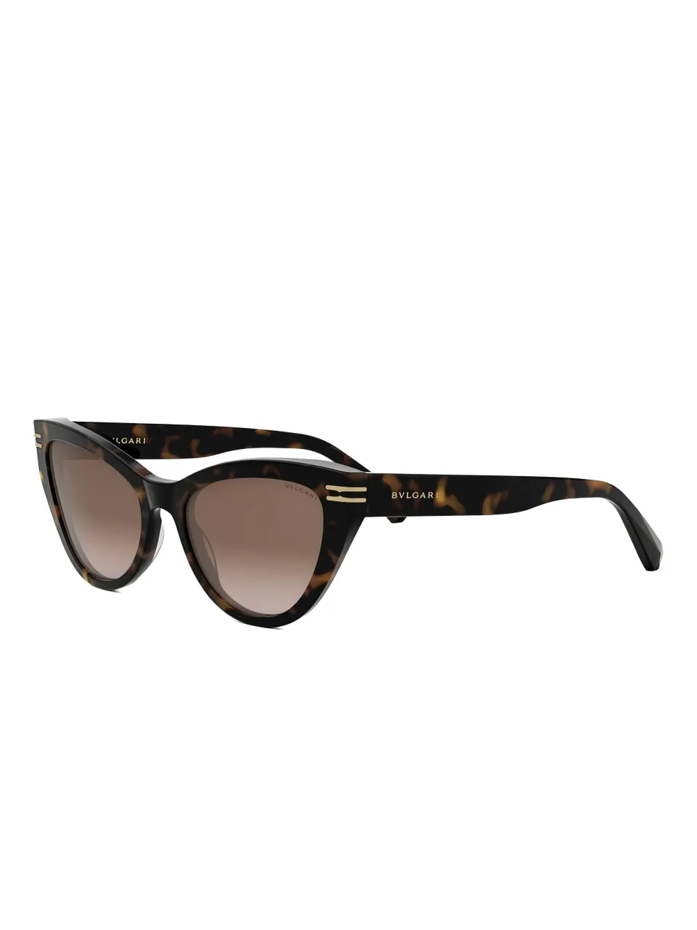 Bvlgari B.zero1 zonnebril met schildpadschild-design en cat-eye montuur - Bruin