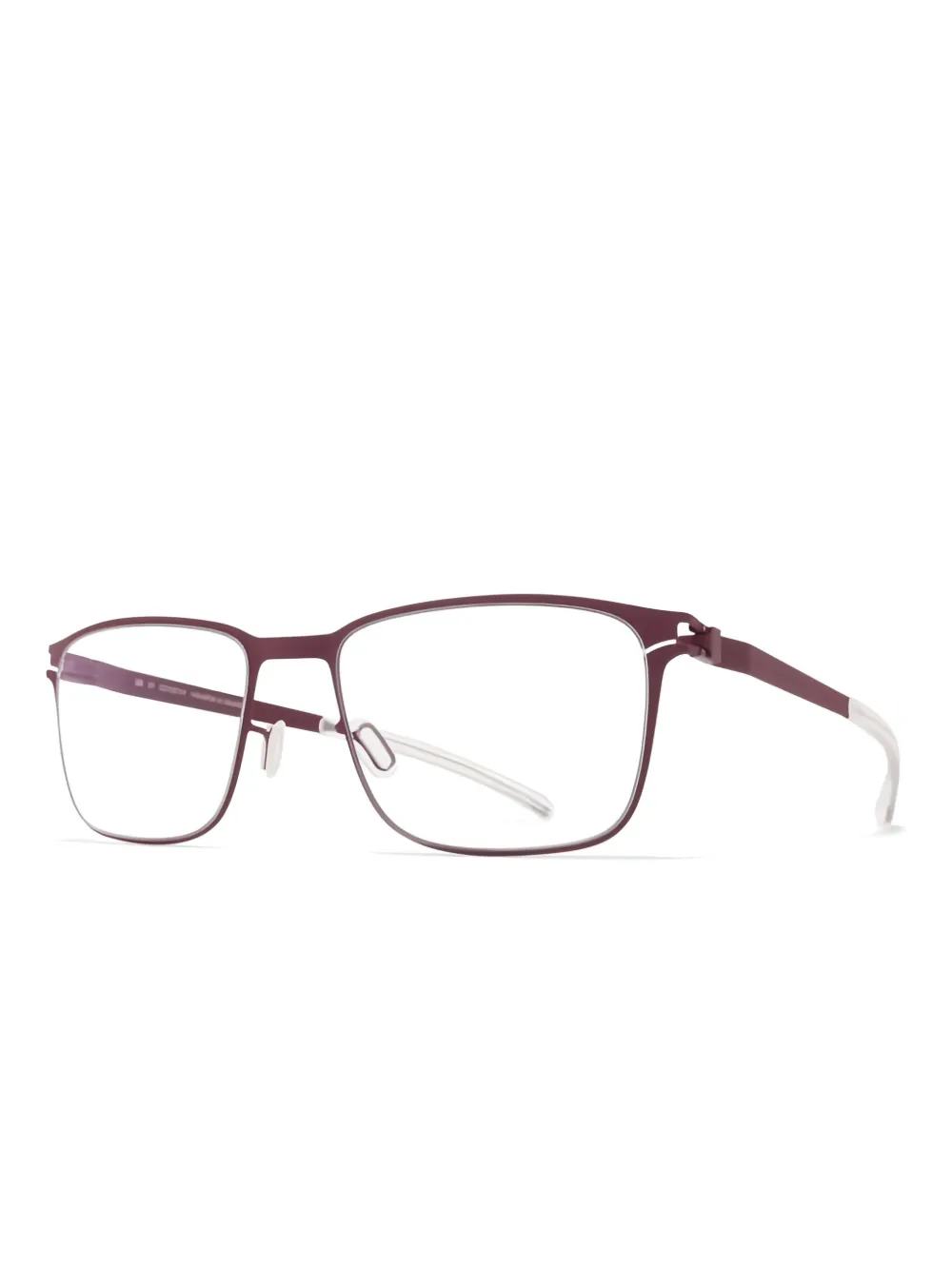 Mykita Bril met rechthoekig montuur Rood