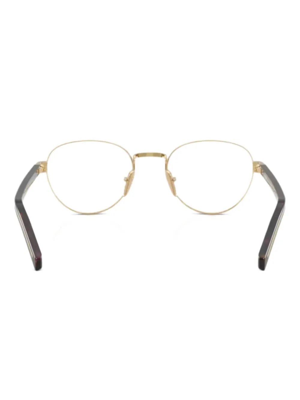 Shop Prada Metal-framed Eyeglasses In Gold
