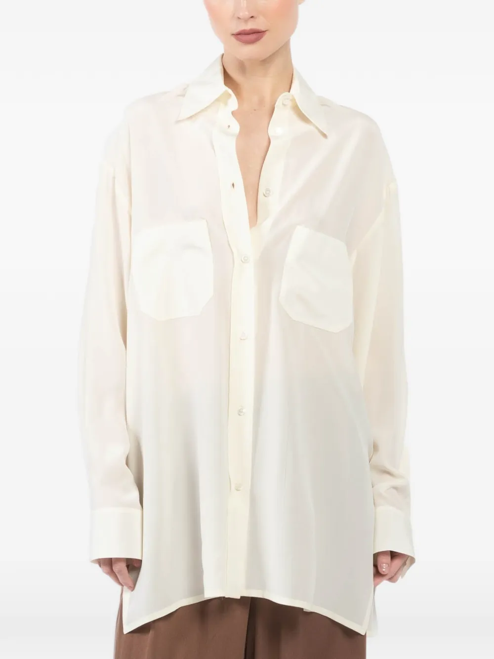 Dušan Boyfriend's Pocket Shirt In Neutral