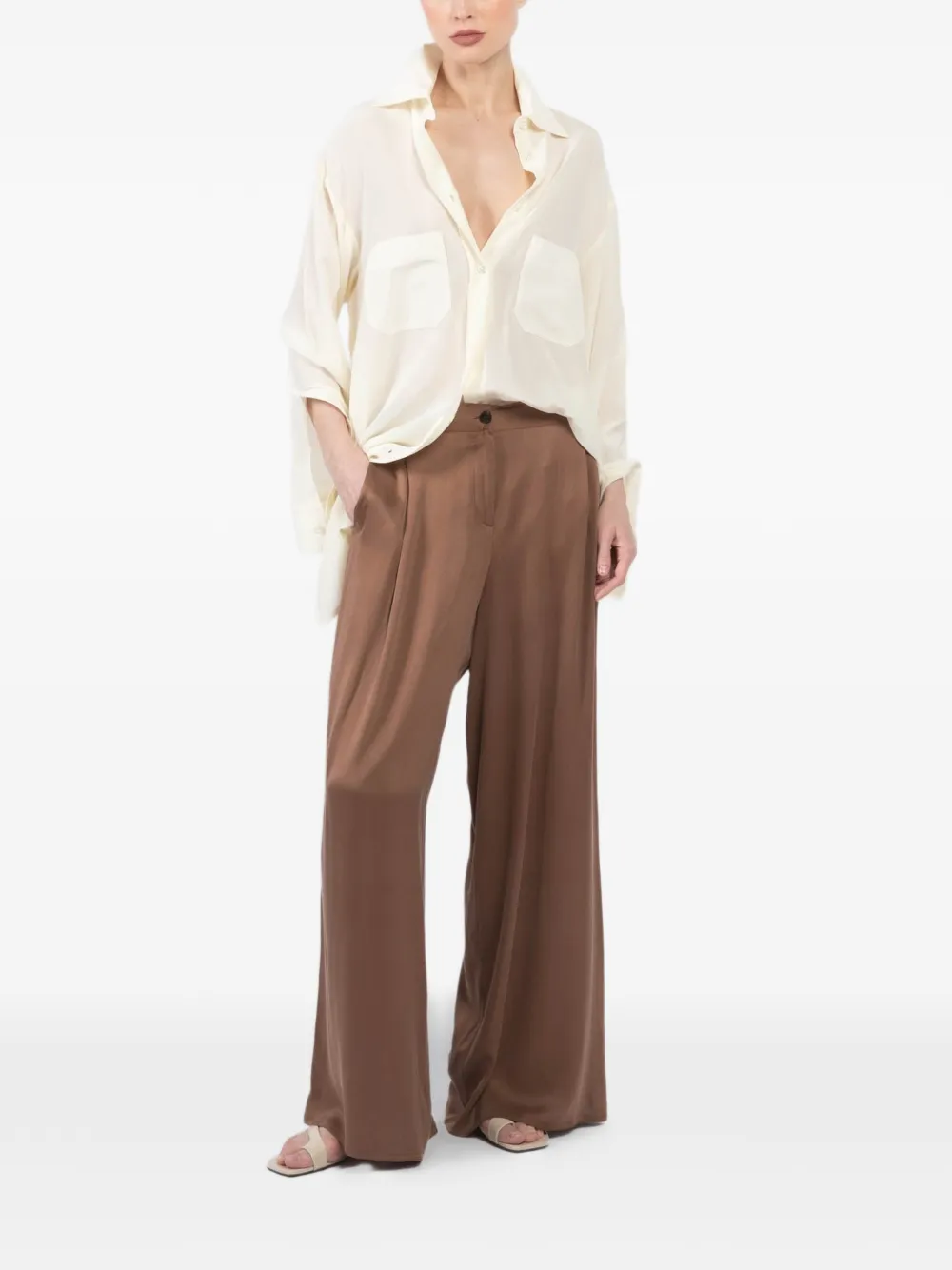 Dusan Boyfriend's pocket shirt - Beige