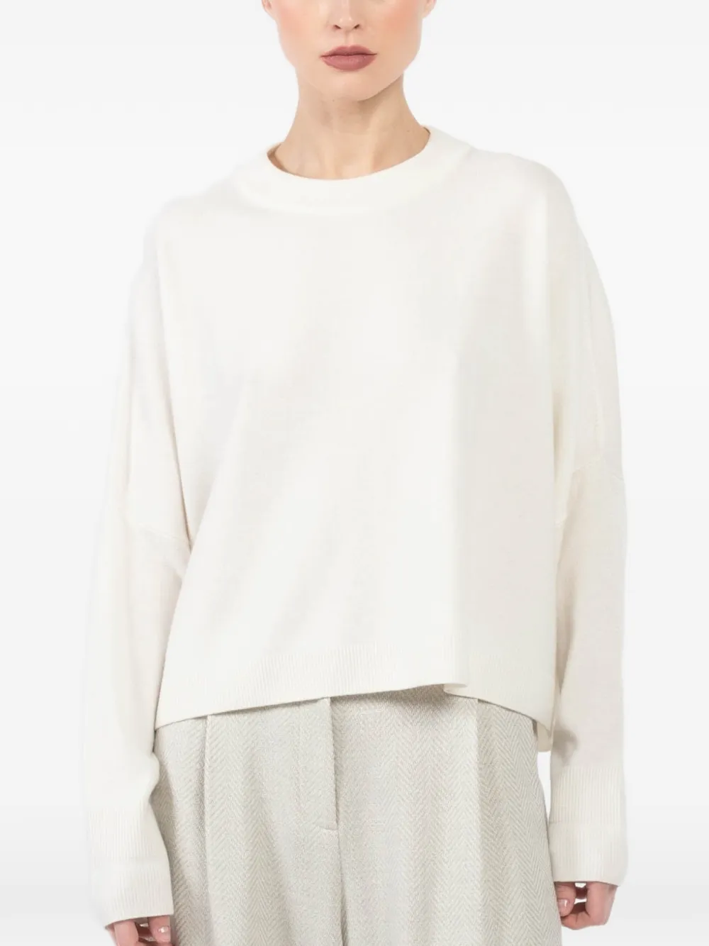 Dušan Crew-neck Sweater In White