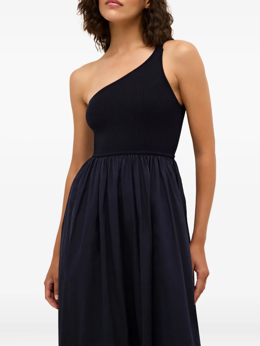 Shop Marie Oliver Tobie One-shoulder Midi Dress In Blau