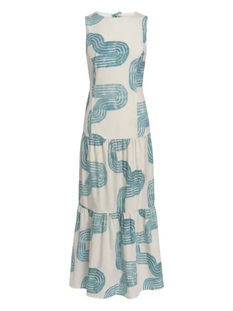 Marie Oliver Zelda patterned tiered dress