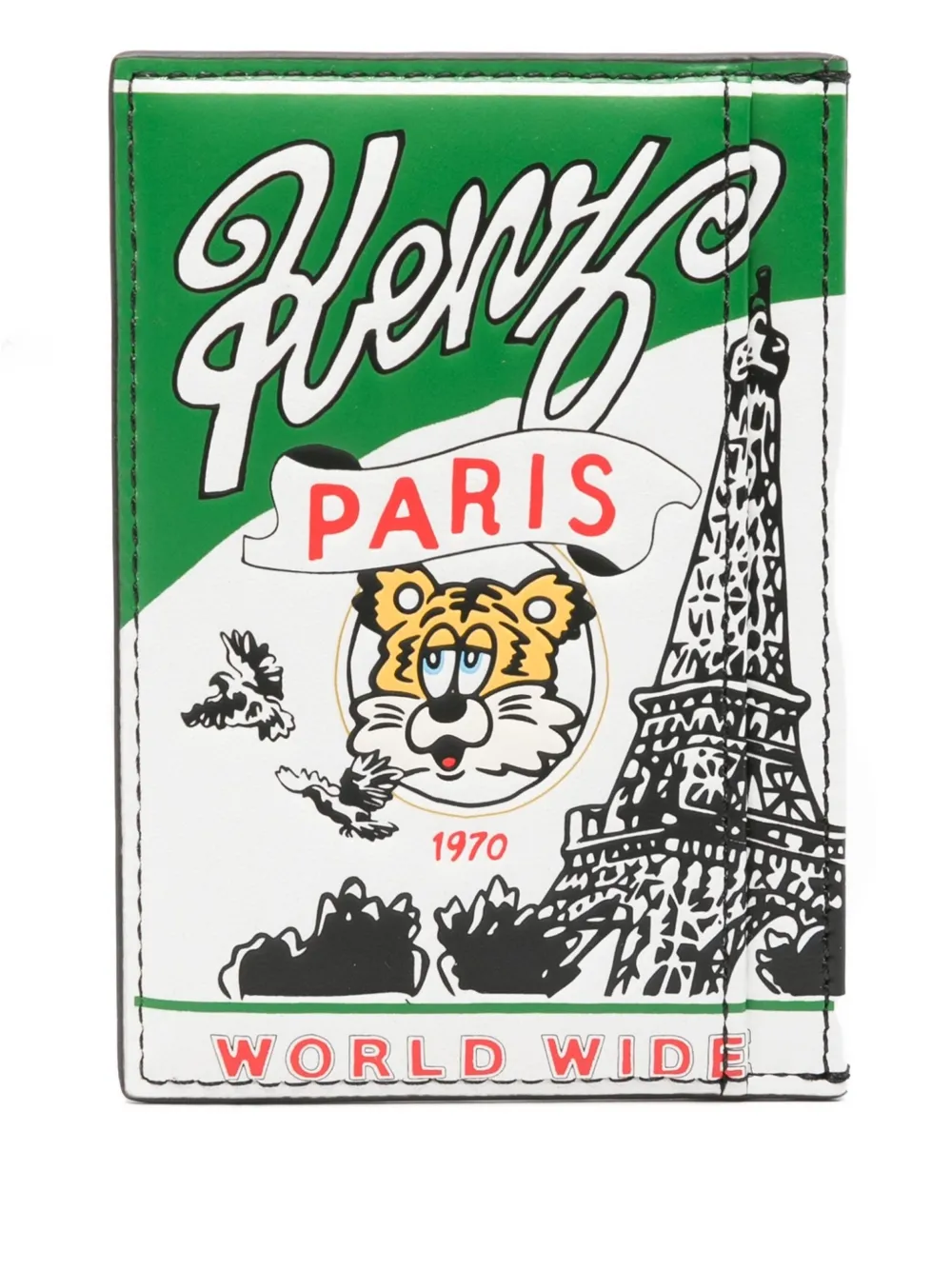 Kenzo x Verdy leren pasjeshouder Zwart