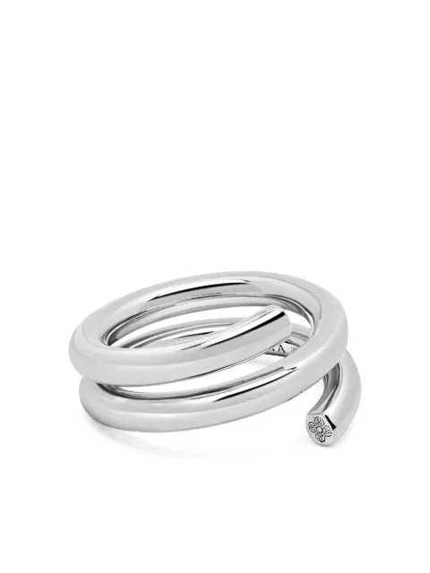 Nialaya Jewelry spiral double-band ring