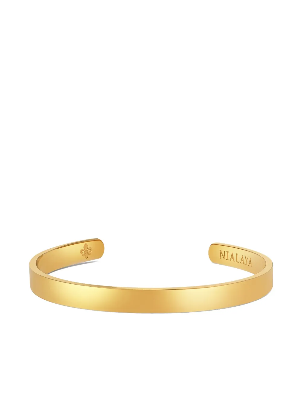 Nialaya Jewelry Logo-engraved Bracelet In Gold