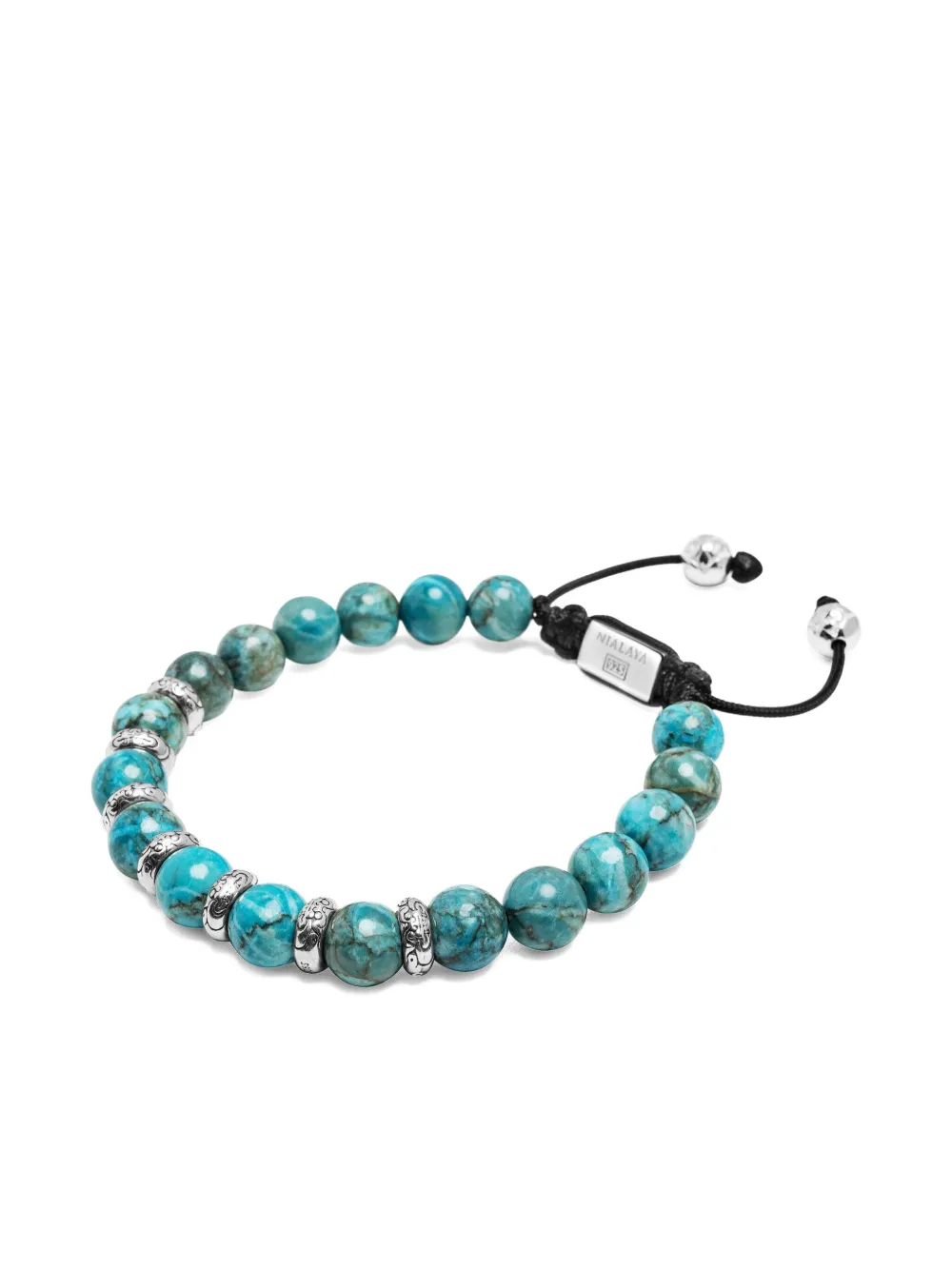 Nialaya Jewelry Beaded Bracelet In Silver