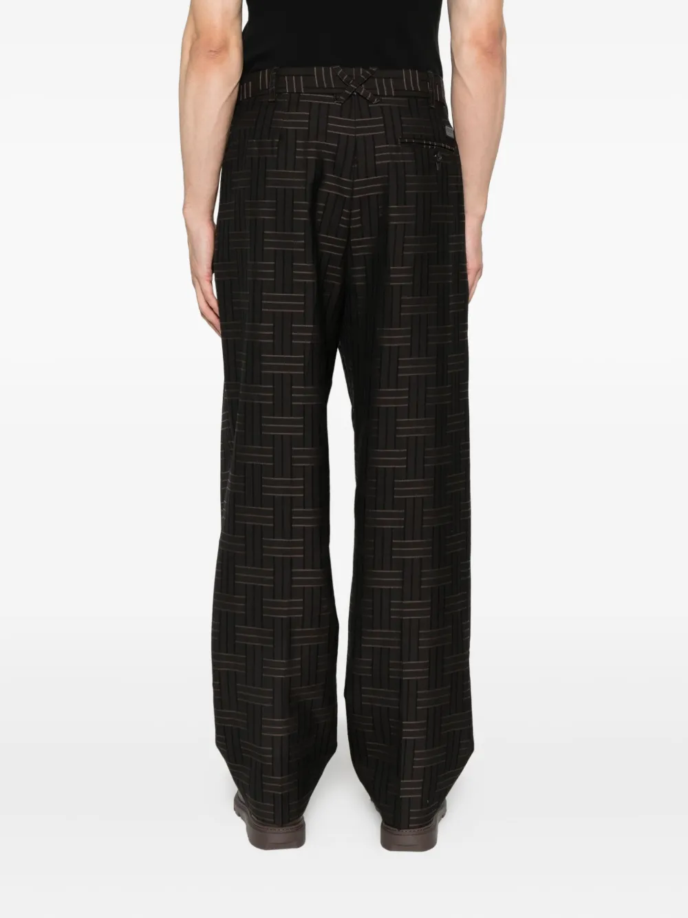 Kenzo Straight plooibroek met patroon Bruin