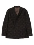 Kenzo double-breasted patterned blazer - Brown