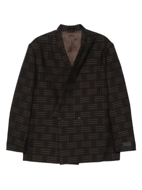 Kenzo double-breasted patterned blazer