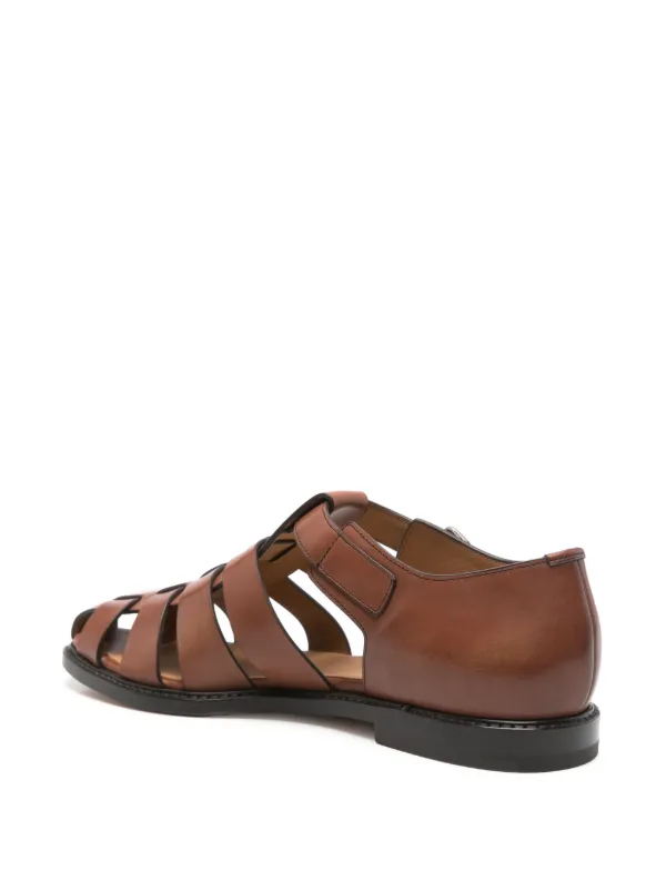 NEW Conti Mens Fisherman Sandals Brown Leather Buckle Dress Shoes Size 16D ($99) Amazon.com | Santimon Mens Sandals Leather Dress Casual  main image 3