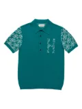 Honor The Gift H knit-pattern polo shirt - Blue