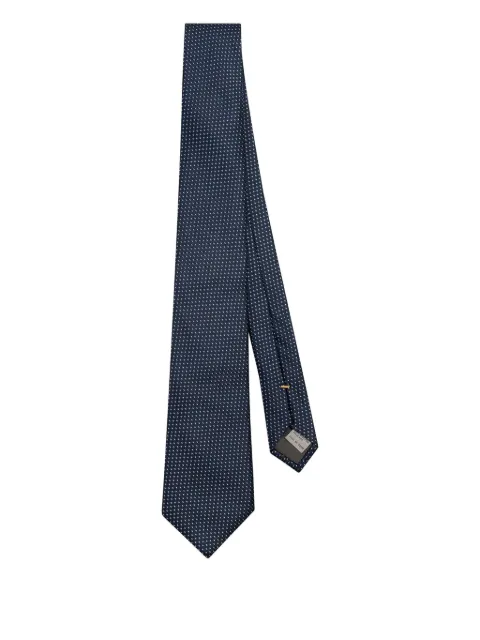 Canali polka dot-print silk tie