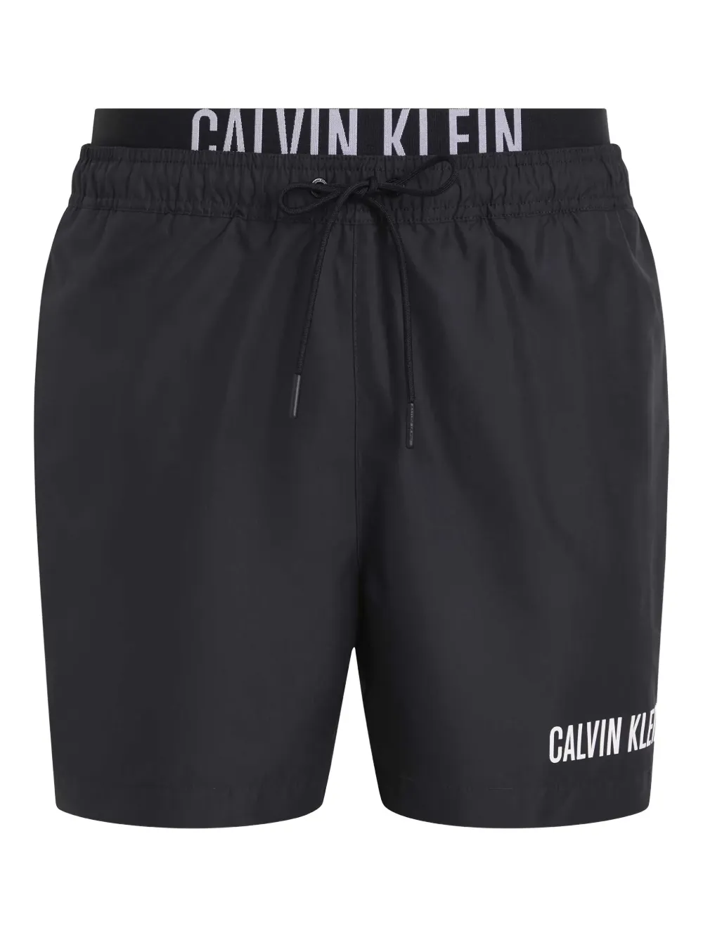 Calvin Klein logo-waistband swim shorts | Black | Image 1