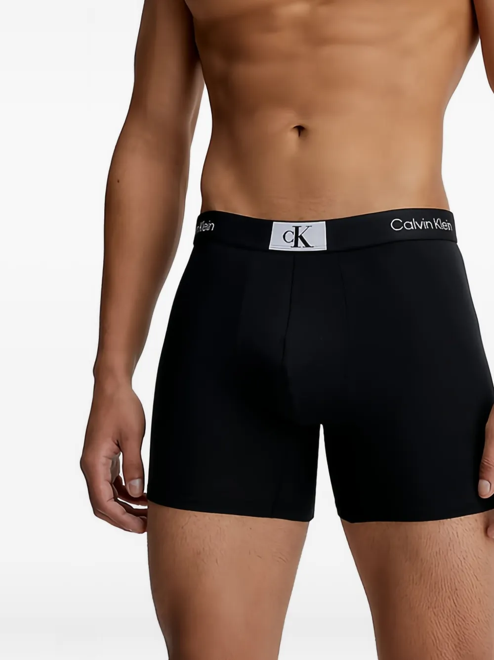 Calvin Klein Drie boxershorts met logoband Zwart