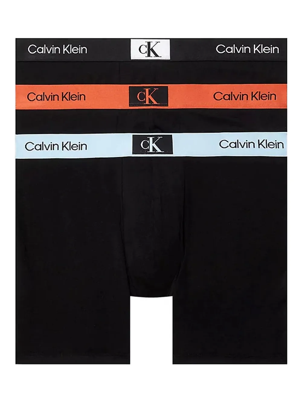 Calvin Klein Drie boxershorts met logoband Zwart