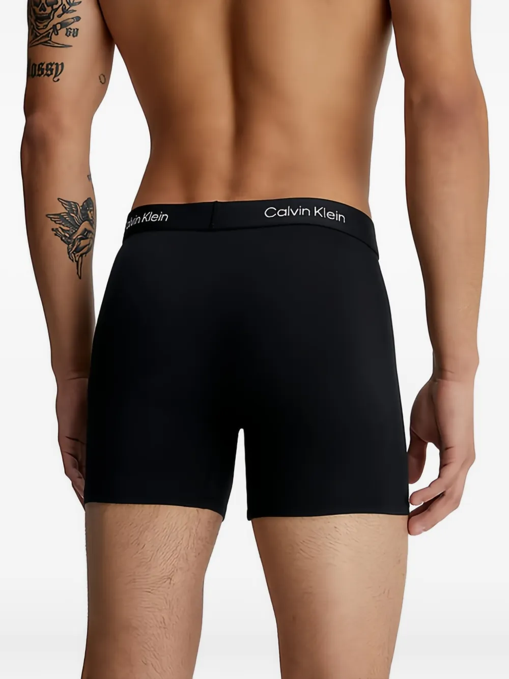 Calvin Klein Drie boxershorts met logoband Zwart