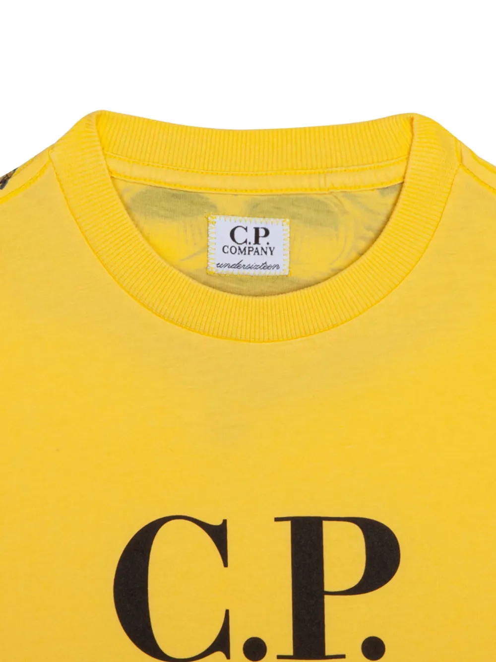 C.P. Company Kids T-shirt met logoprint Geel