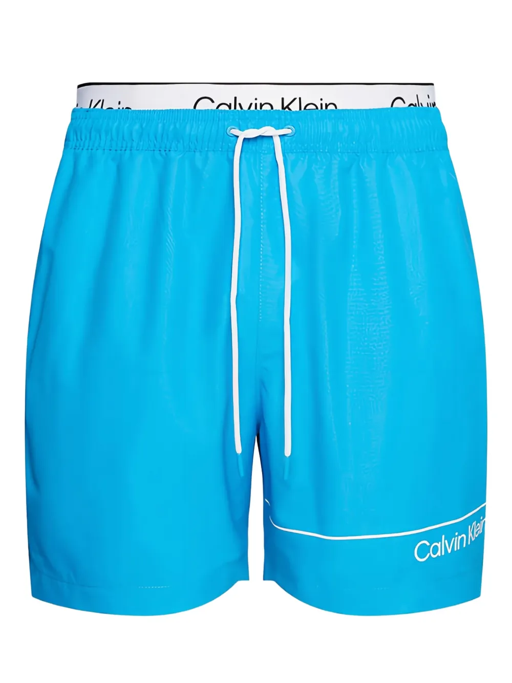 Calvin Klein logo-waistband swim shorts | Blue | Image 1