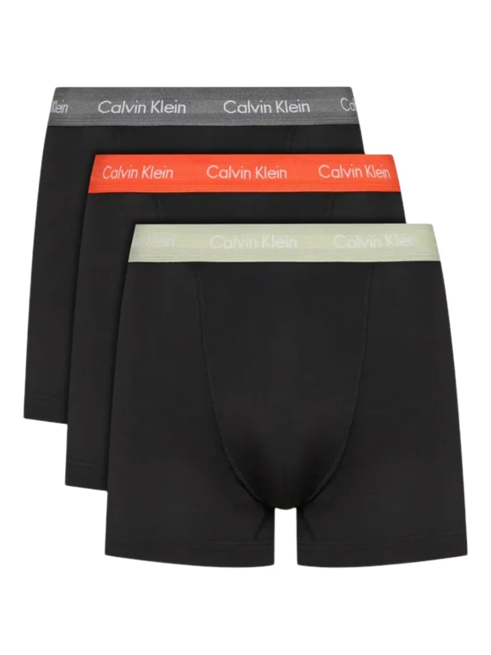 Calvin Klein Drie boxershorts met logoband Zwart