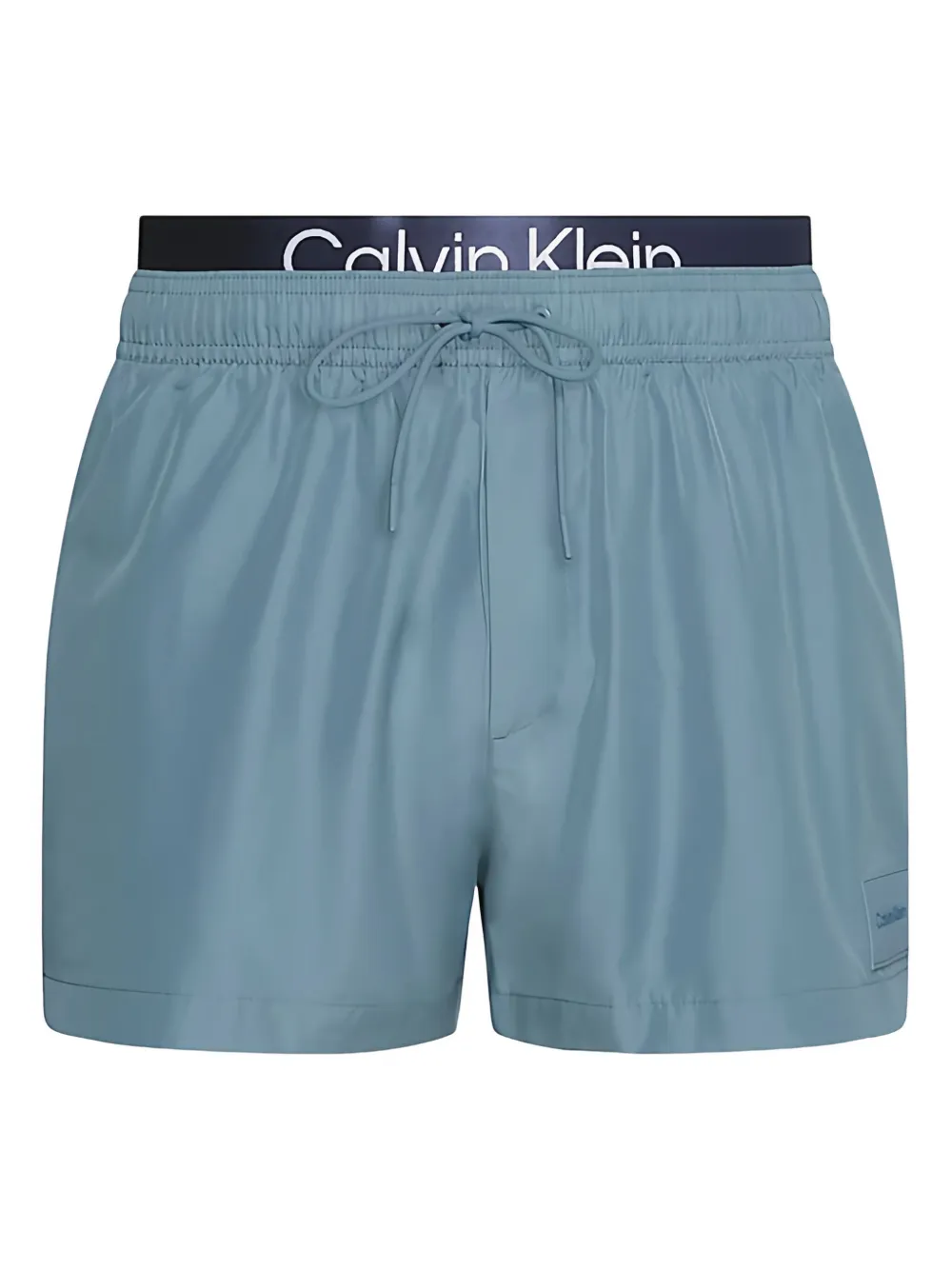 Calvin Klein Bermuda de praia com cós elástico e logo | Azul | Image 1